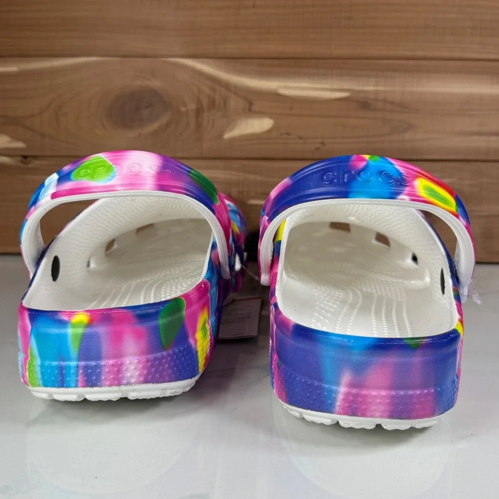 Crocs Classic Tie Dye Solarized Clog Multi Color Heat Map‎ Mens 13 Womens 15 NEW